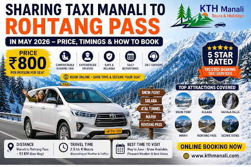 Sharing Taxi Manali to Rohtang Pass