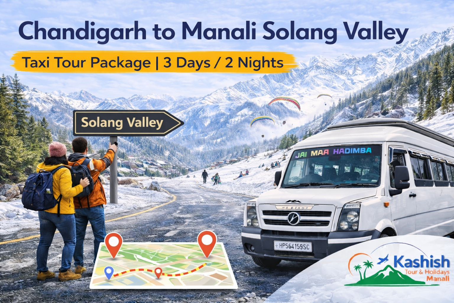 Chandigarh to Manali Solang Valley